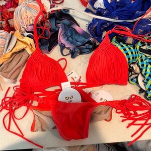Pilyq Red Bikini Set
